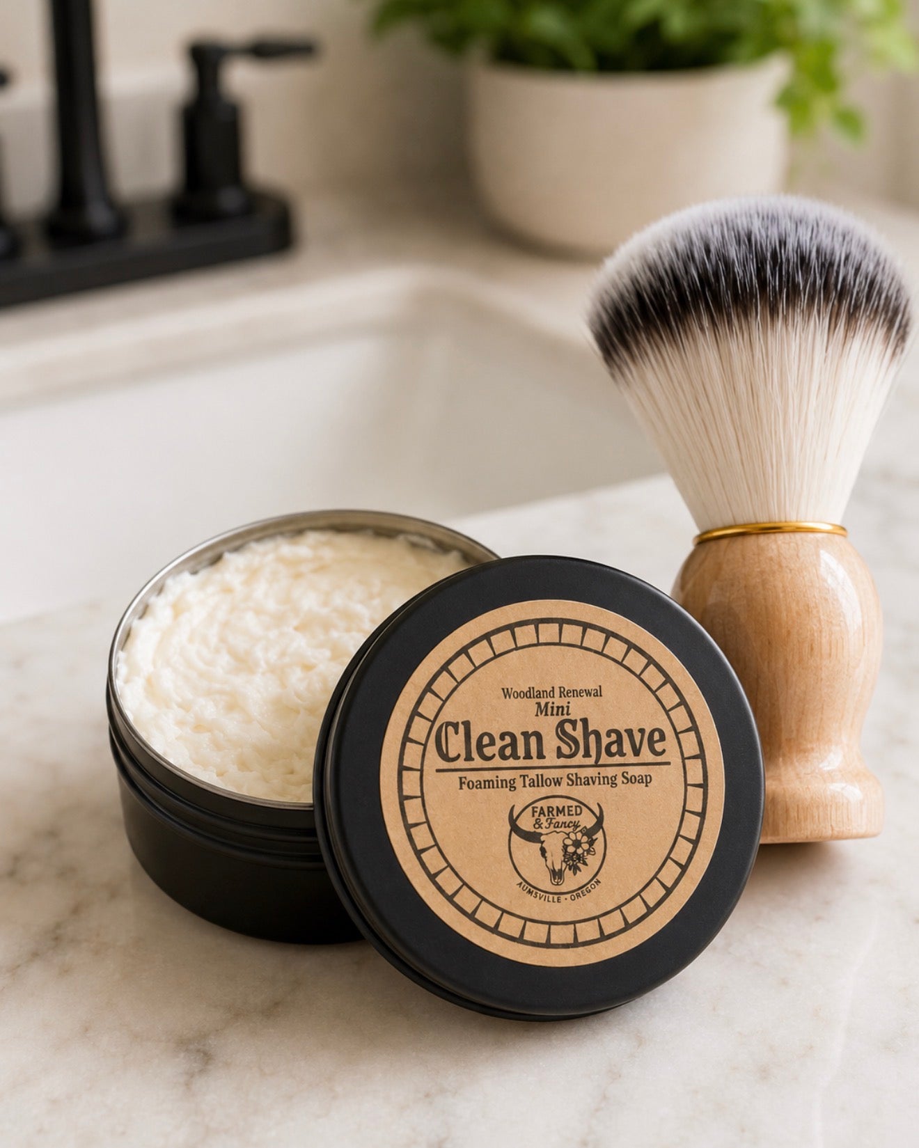 MINI Clean Shave                         Foaming Tallow Shave Soap